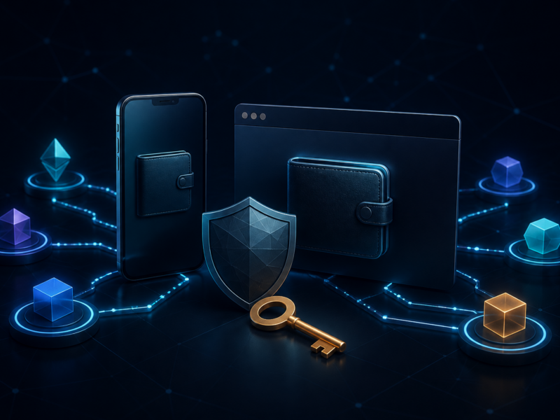 Editorial comparison of self-custody wallet access and security across multiple blockchain networks.